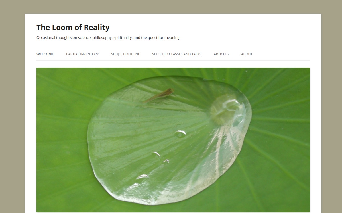 Screenshot of The Loom of Reality