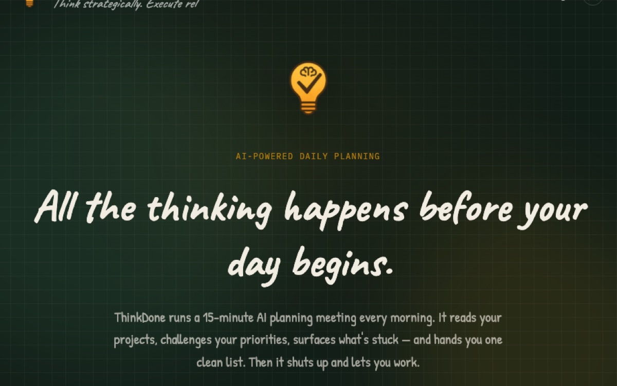 Screenshot of ThinkDone
